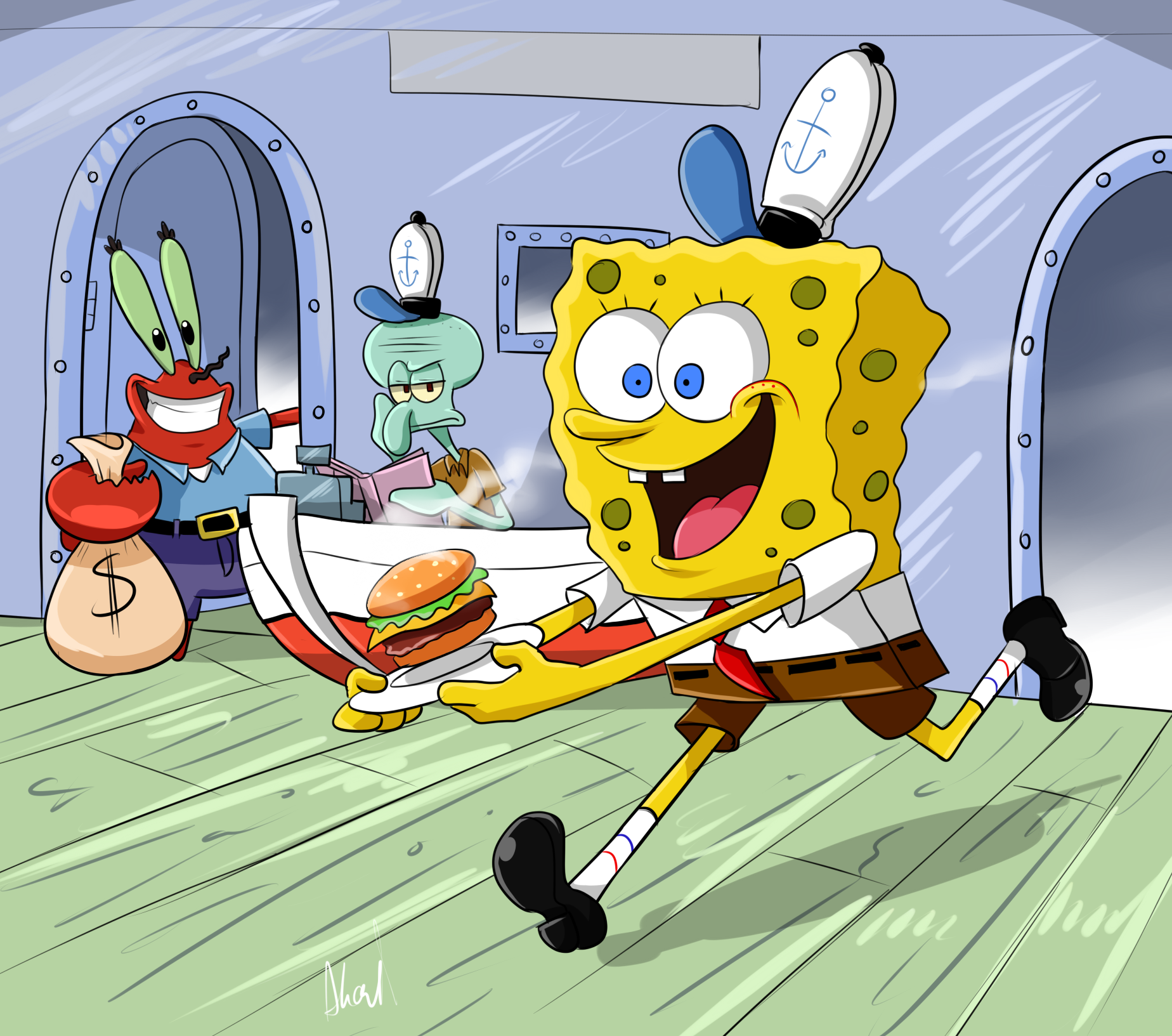 At the Krusty Krab by CobaltPie < Submission | Inkbunny, the Furry Art  Community