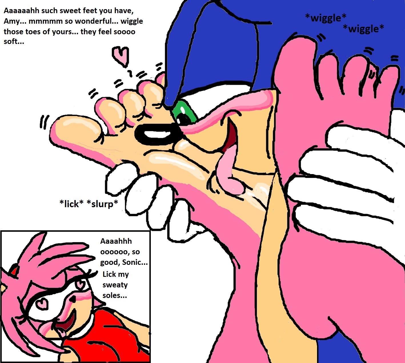 Sonamy: Foot Love by alexiaNBC < Submission | Inkbunny, the Furry Art  Community