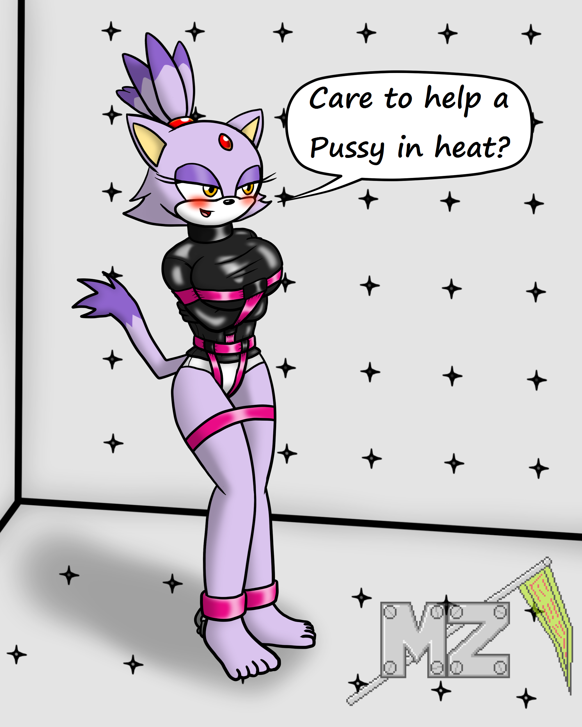 Blaze the Cat in a Straitjacket by metalzaki < Submission | Inkbunny, the  Furry Art Community