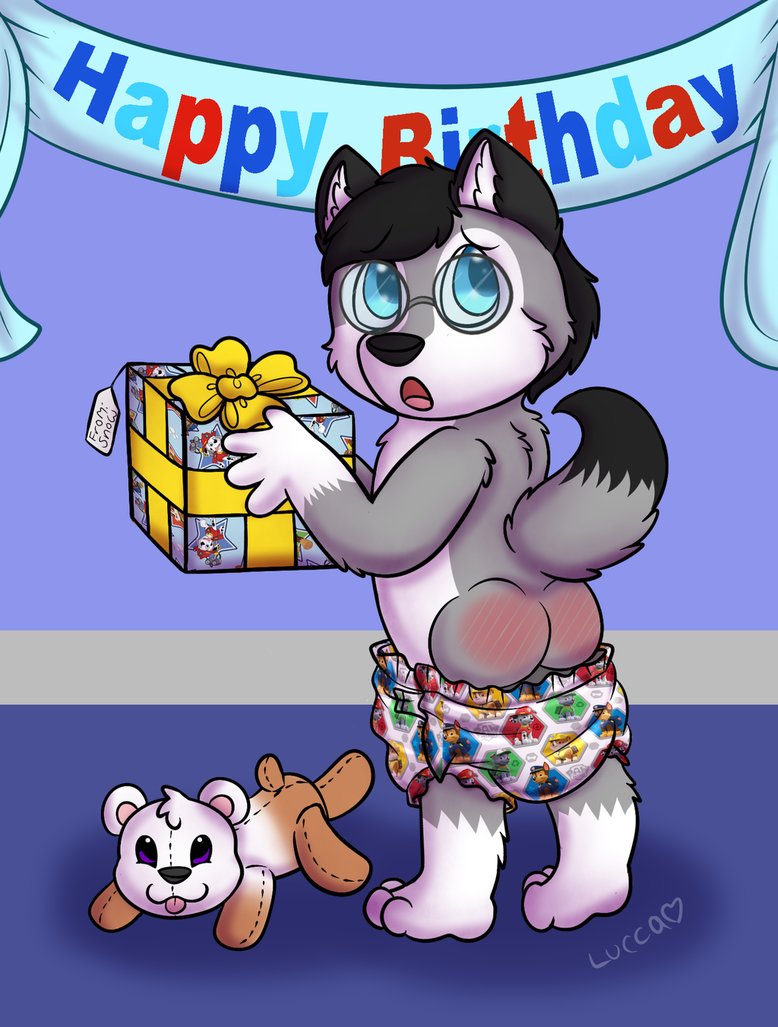 Birthday spankings and gift ! by Loupy < Submission | Inkbunny, the Furry  Art Community