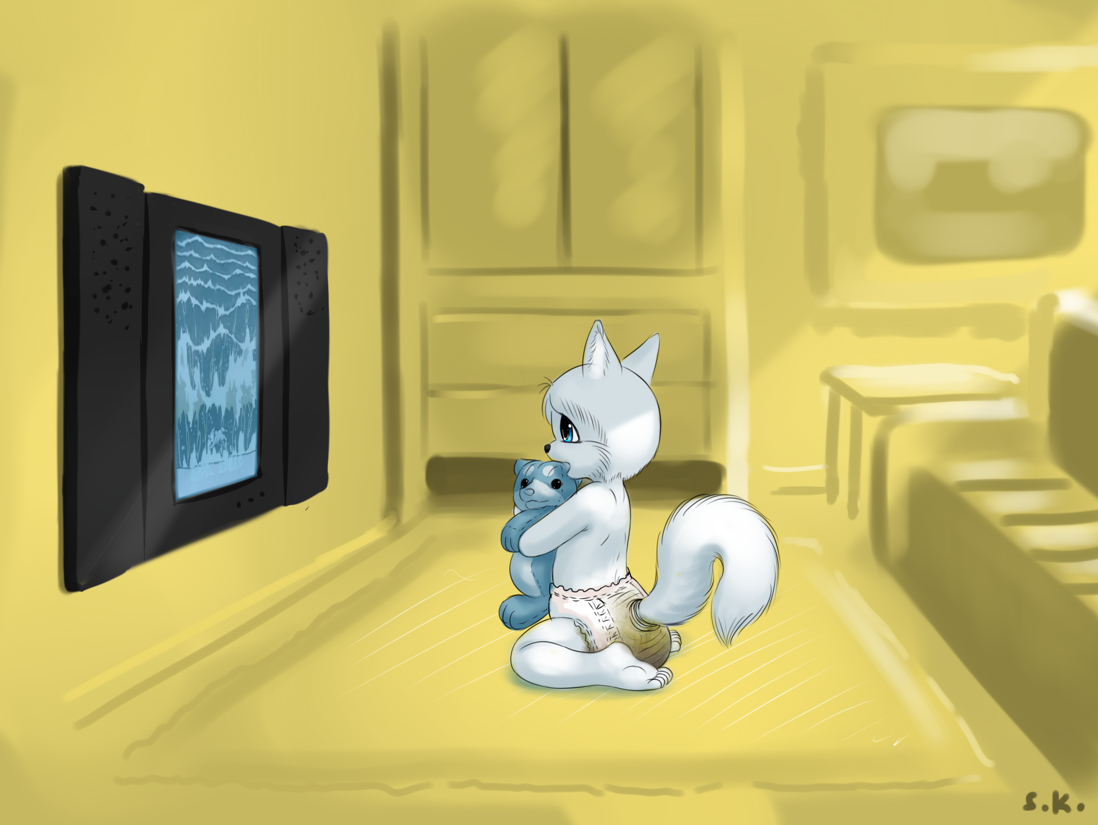 tv and cub (scat included) by supremekitten < Submission | Inkbunny, the  Furry Art Community