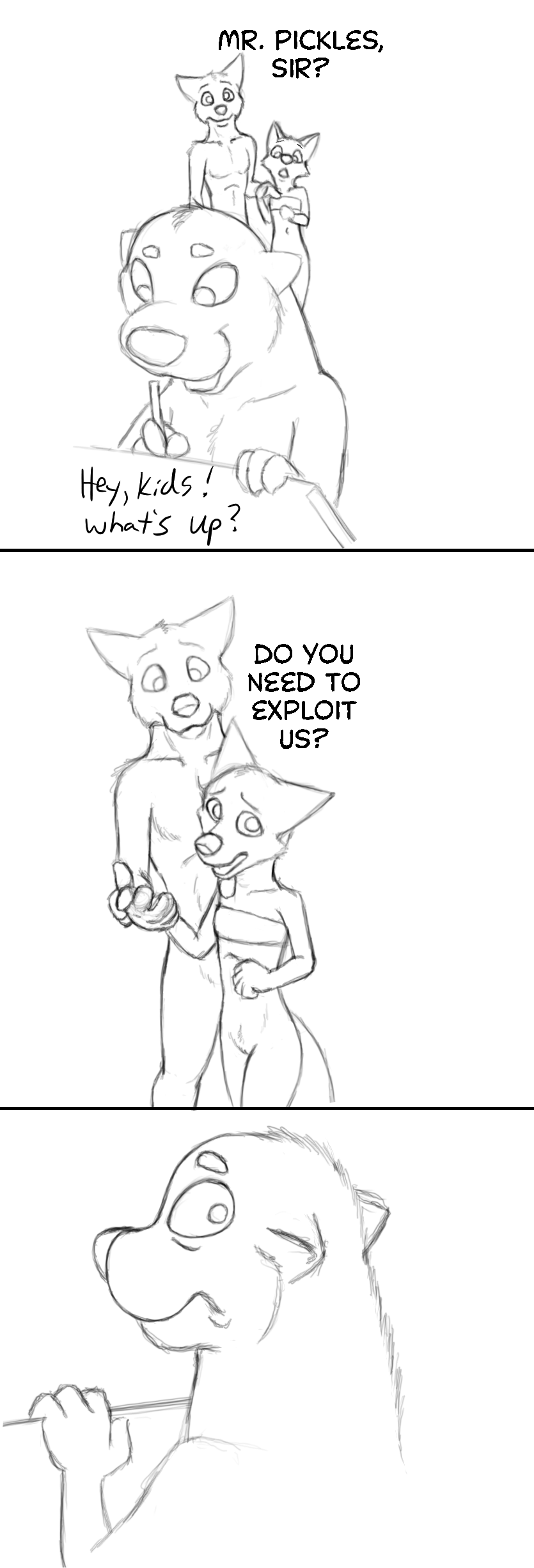 When did you two become self-aware?? by misterpickleman < Submission |  Inkbunny, the Furry Art Community