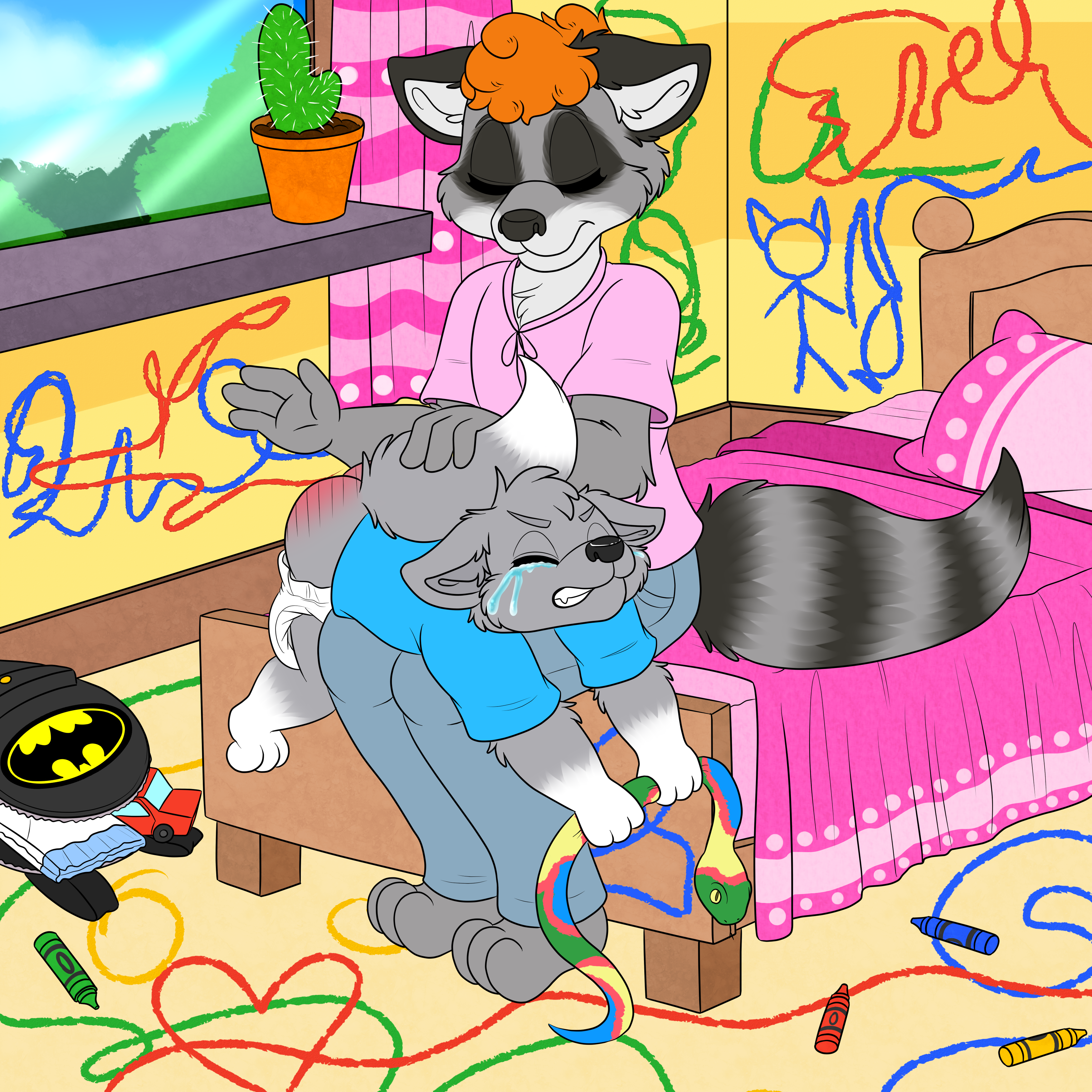 Pam Spanks her Nephew by tugscarebear < Submission | Inkbunny, the Furry  Art Community