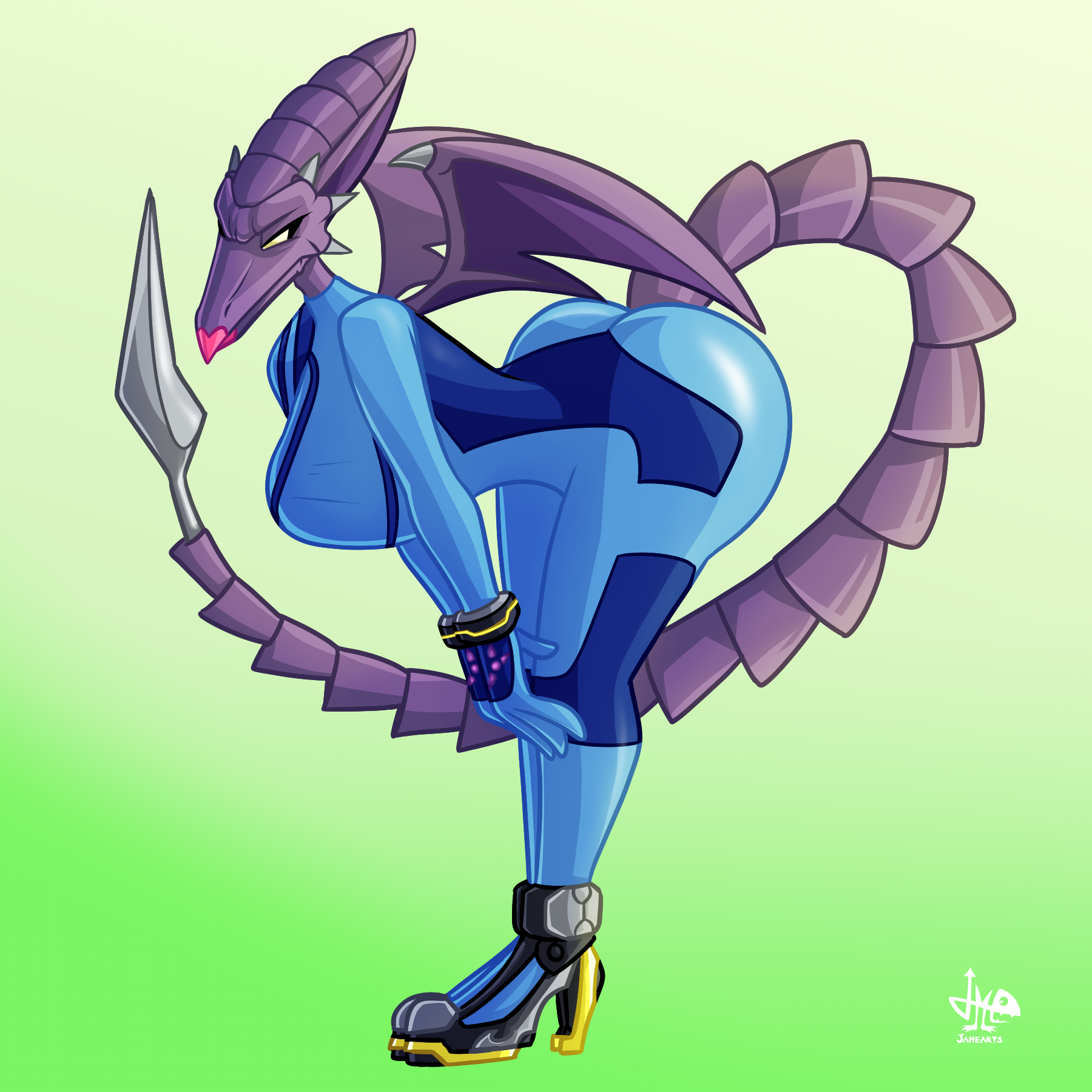 Zero-suit Ridley by JAMEArts < Submission | Inkbunny, the Furry Art  Community