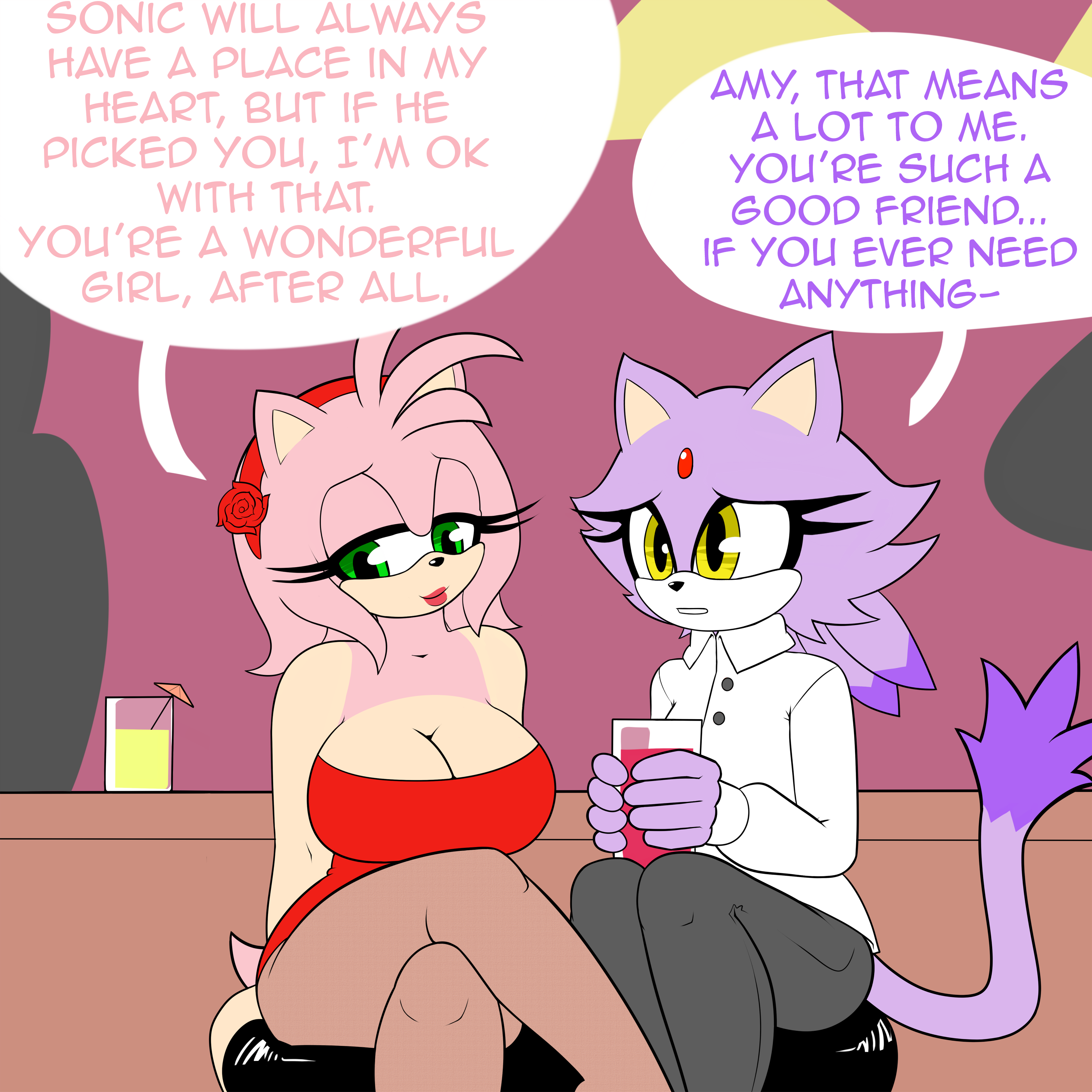 Amy and Blaze s night out by Viktor2 Submission Inkbunny the  