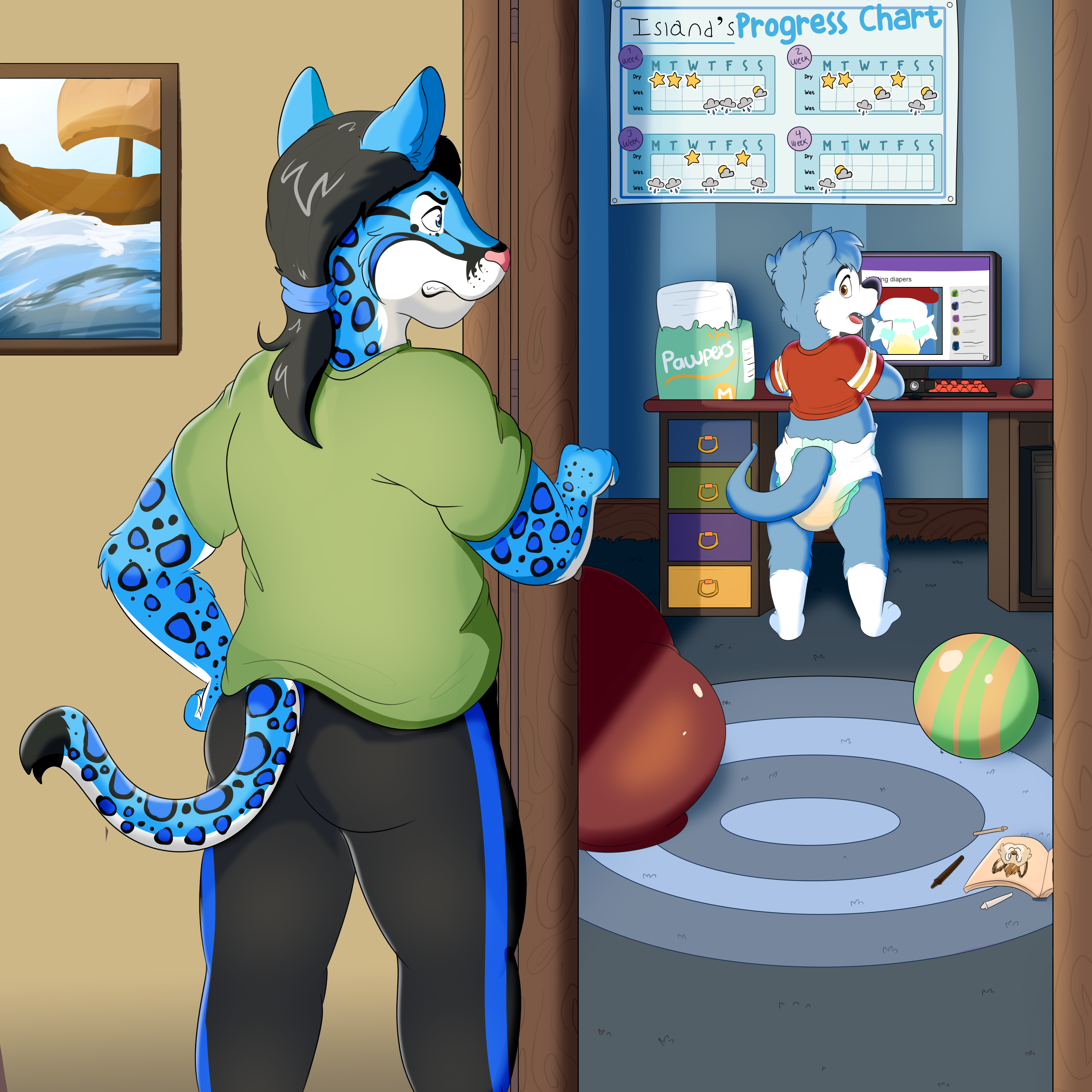 Show Interrupted by island < Submission | Inkbunny, the Furry Art Community