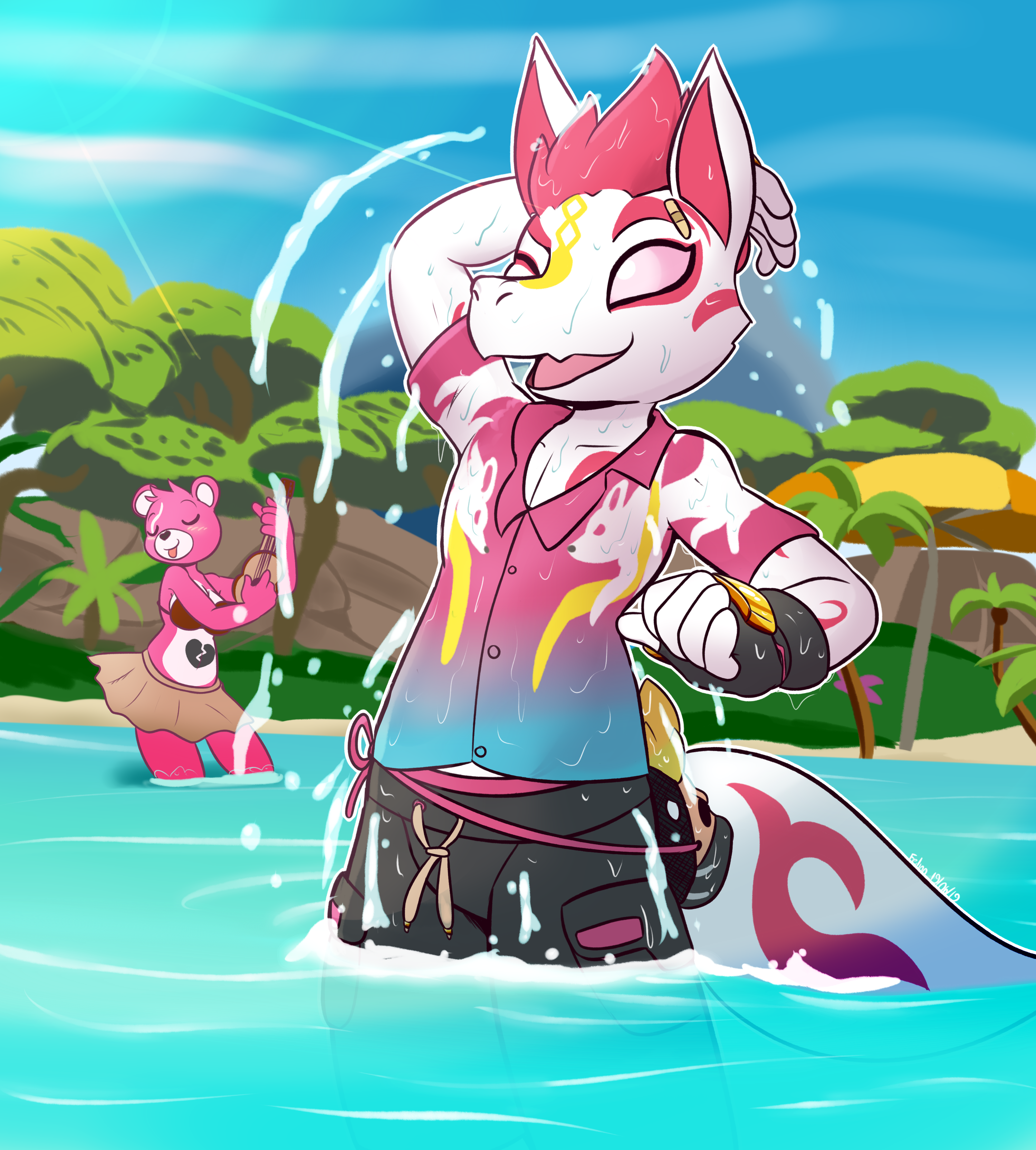 Summer furtnite by Felino < Submission | Inkbunny, the Furry Art Community