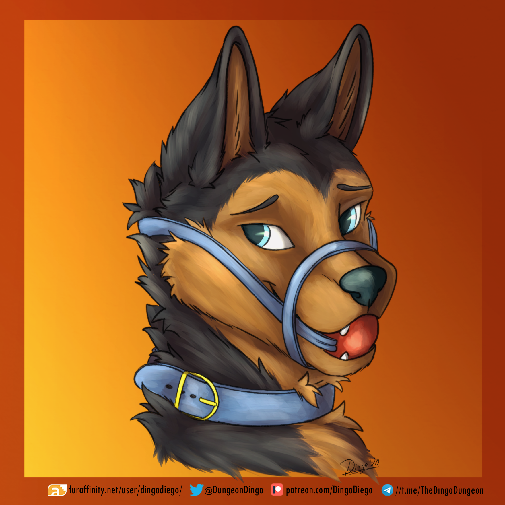 Ball Gag commission by Diegoeldingo < Submission | Inkbunny, the Furry Art  Community