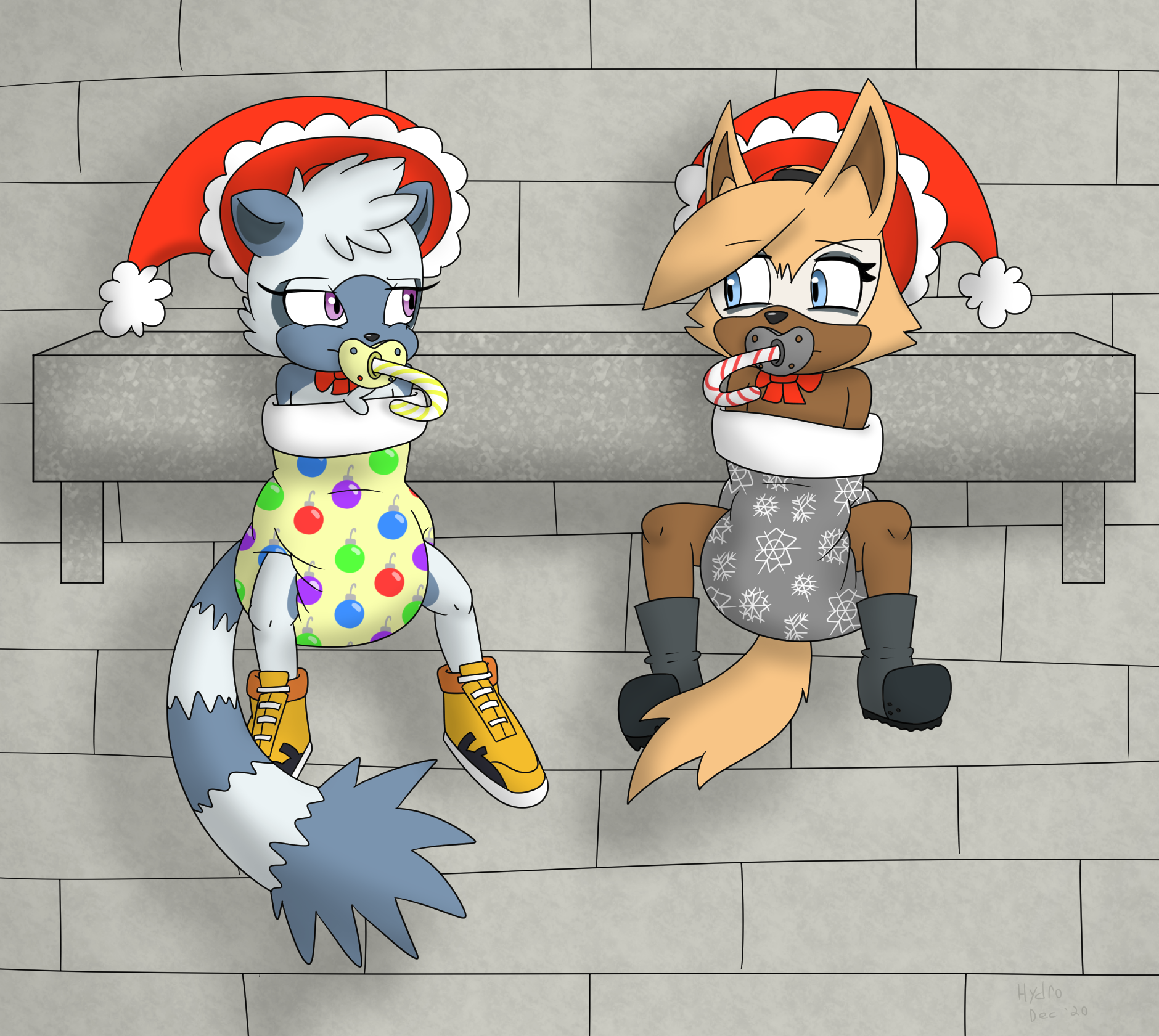 Diaper Stocking Whisper and Tangle by HydroFTT < Submission | Inkbunny, the  Furry Art Community