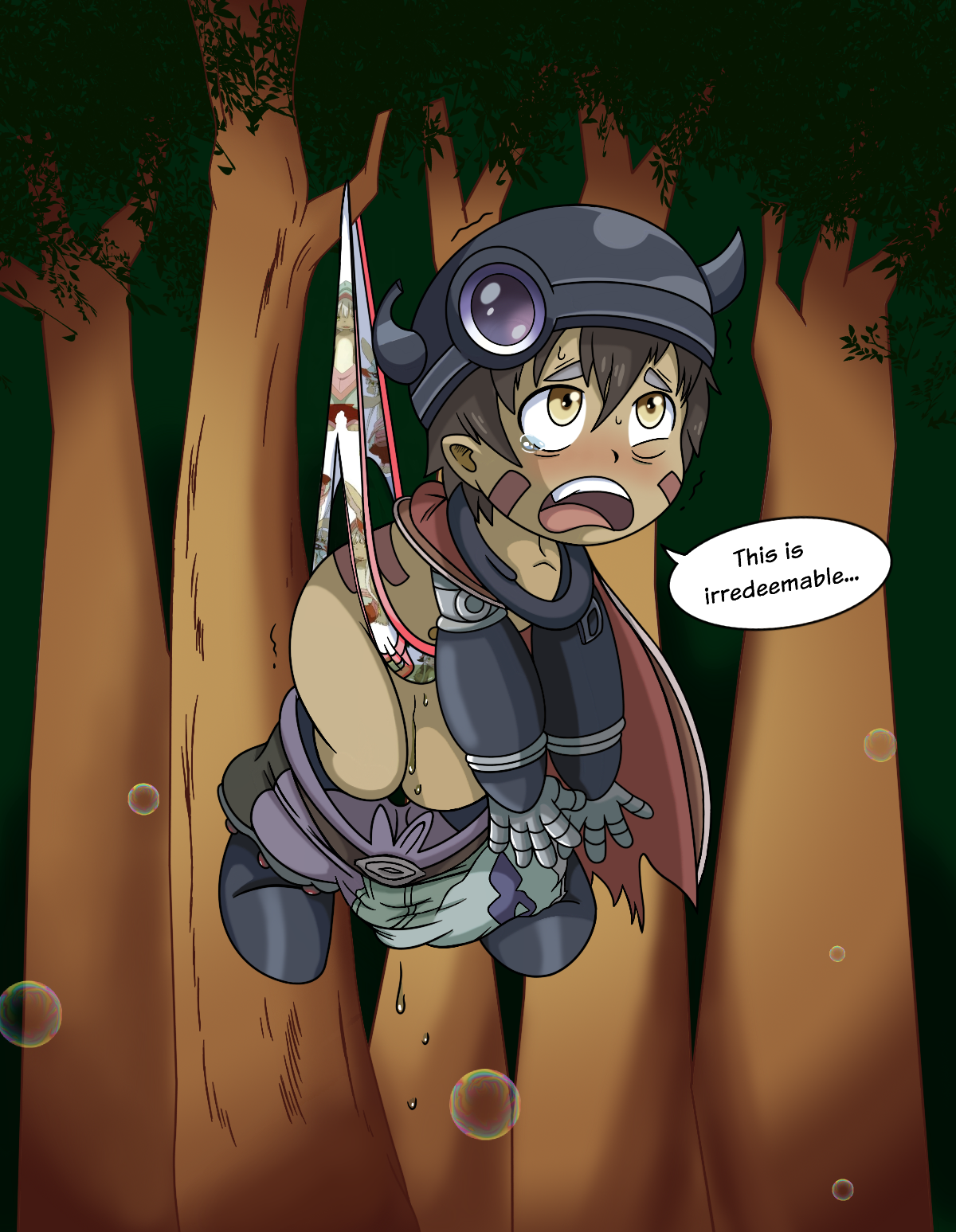 Hanging Wedgie in Abyss (Commission) by EmperorCharm < Submission |  Inkbunny, the Furry Art Community