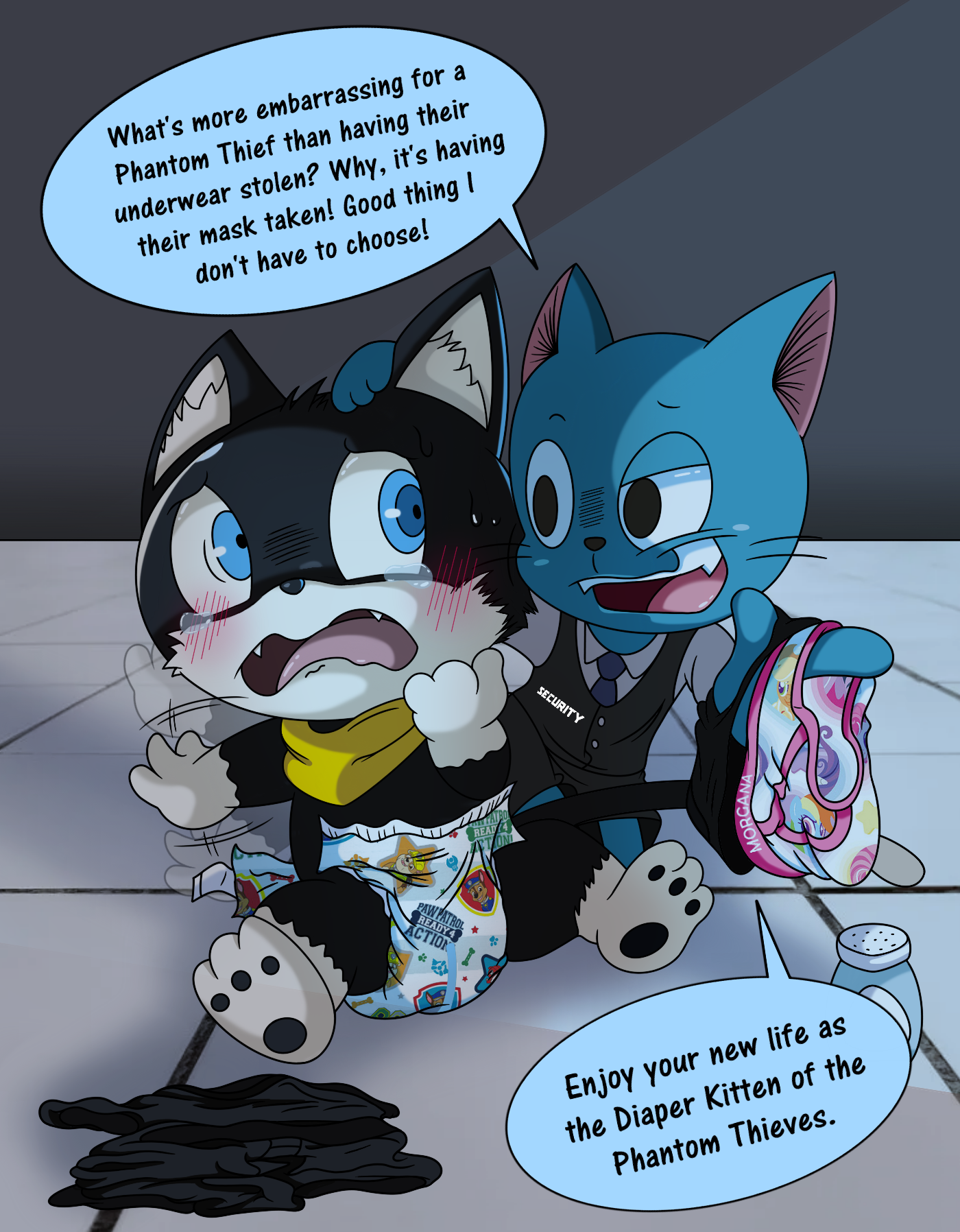 The Diaper Kitten Thief (Commission) by EmperorCharm < Submission |  Inkbunny, the Furry Art Community