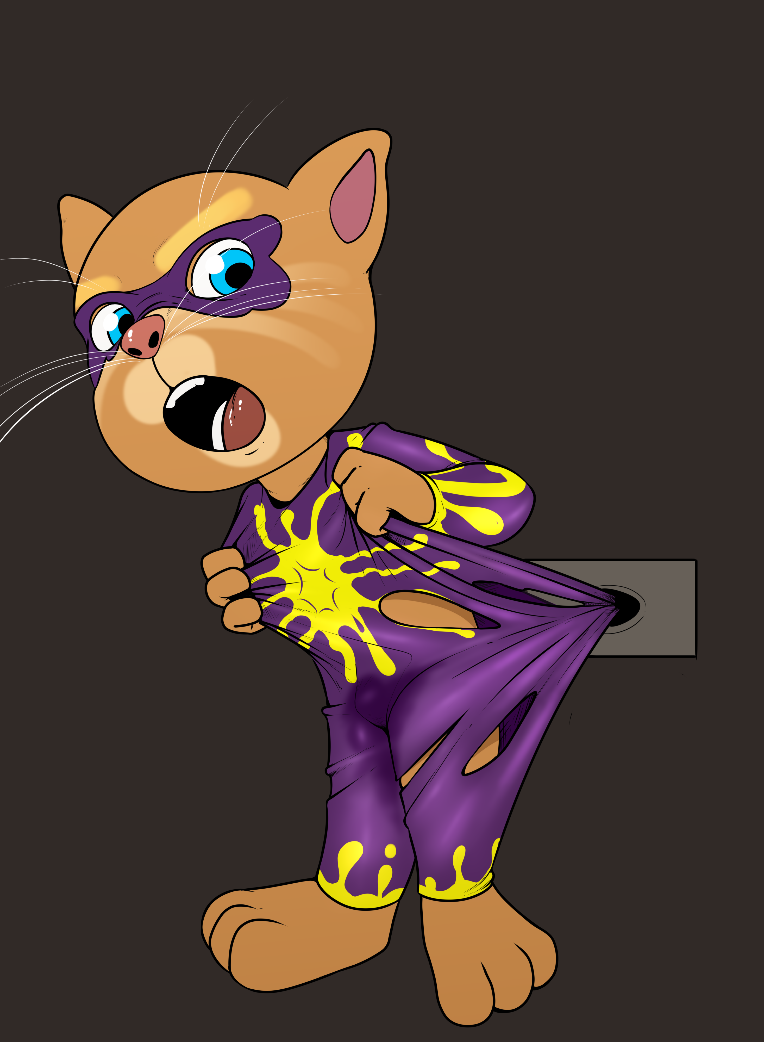 Ginger has an accident in his suit by Tomcat612 < Submission | Inkbunny,  the Furry Art Community