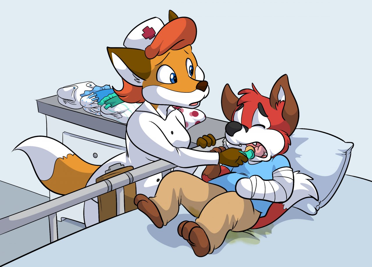 Wet pants at the hospital by abdl86 < Submission | Inkbunny, the Furry Art  Community