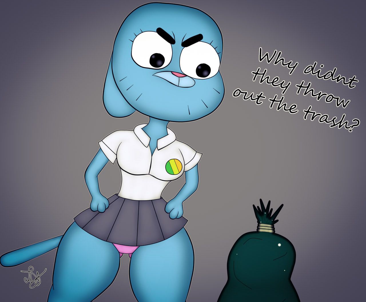 Nicole Watterson and and the gargabe by Nymx25501 < Submission | Inkbunny,  the Furry Art Community