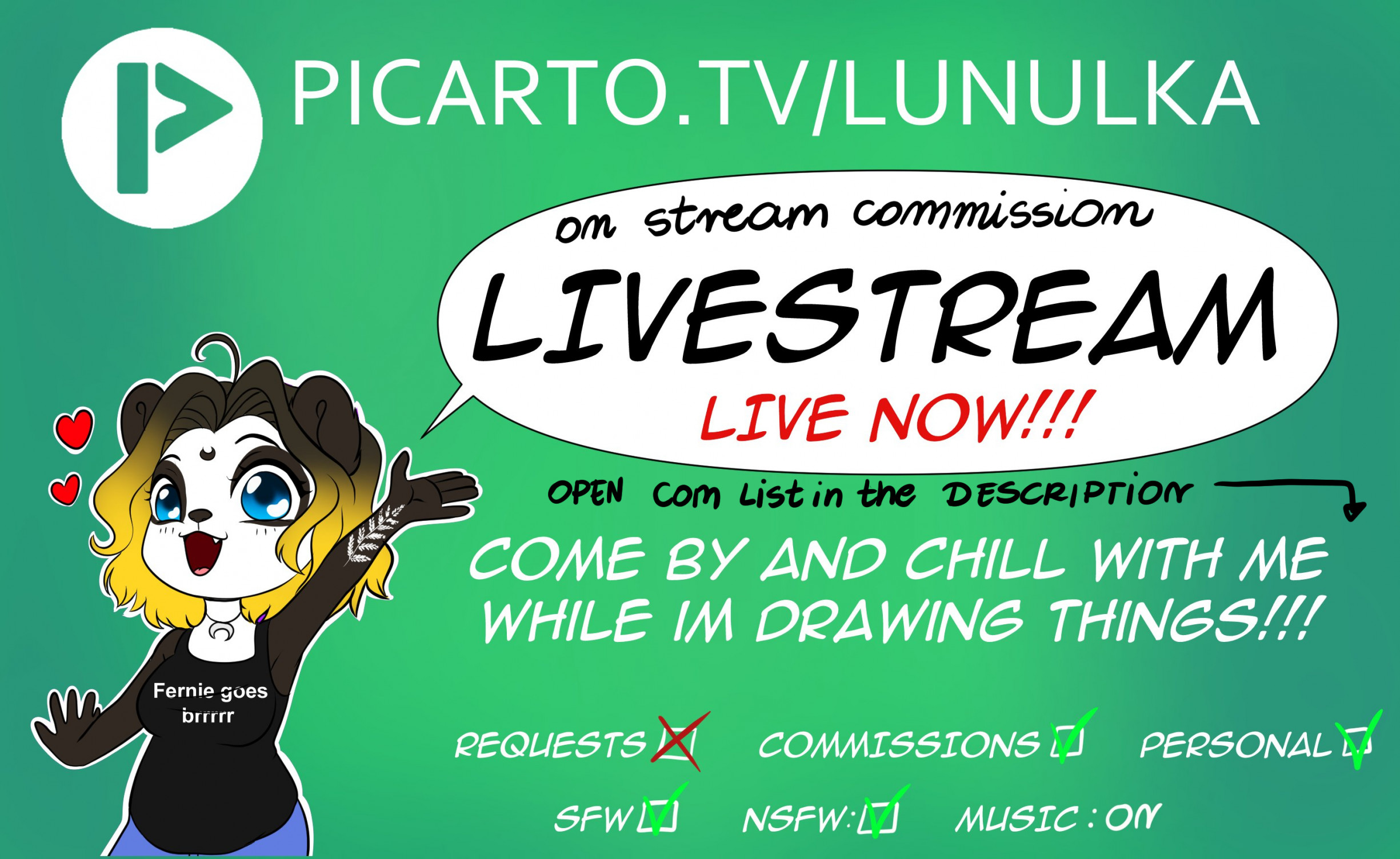 Livestream by Lunula < Submission | Inkbunny, the Furry Art Community