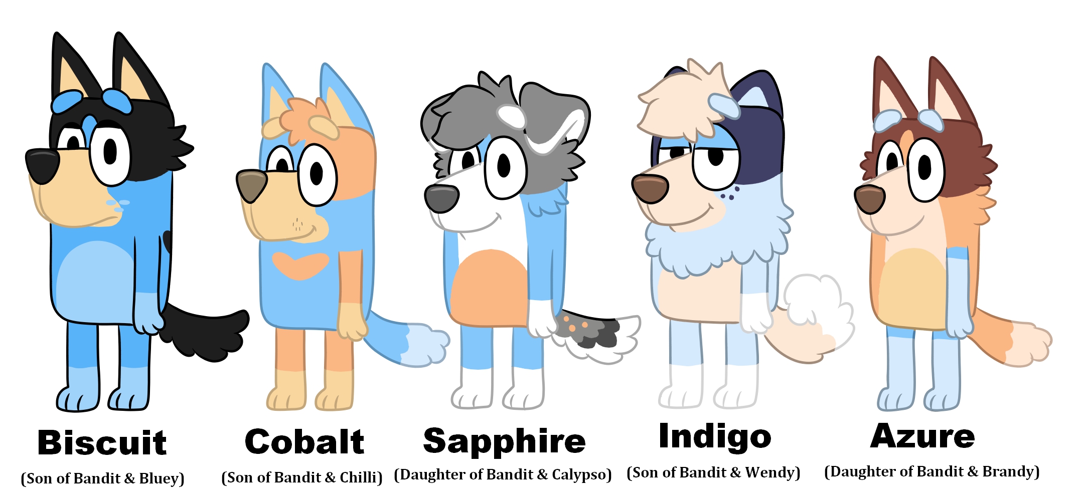 Bandit's Kids (DoaBB/DoaRR OC references) by DeltaFlame