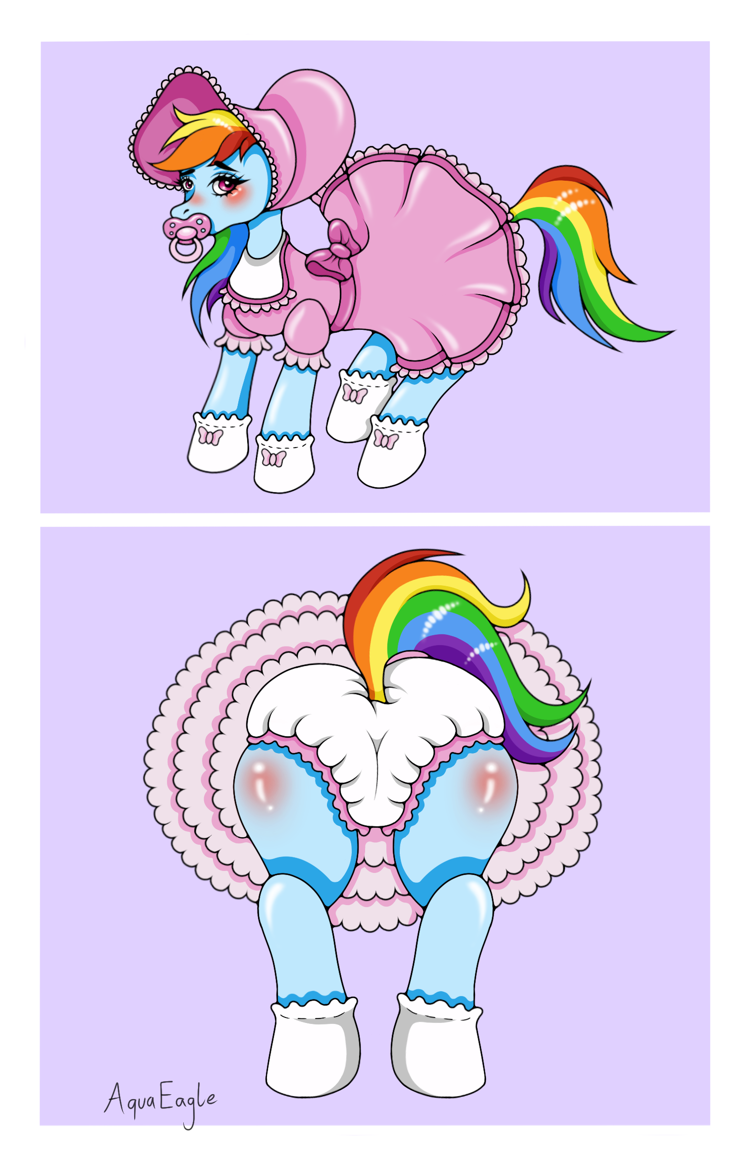 Rainbow Dash Diaper Humiliation by AquaEagle < Submission | Inkbunny, the  Furry Art Community