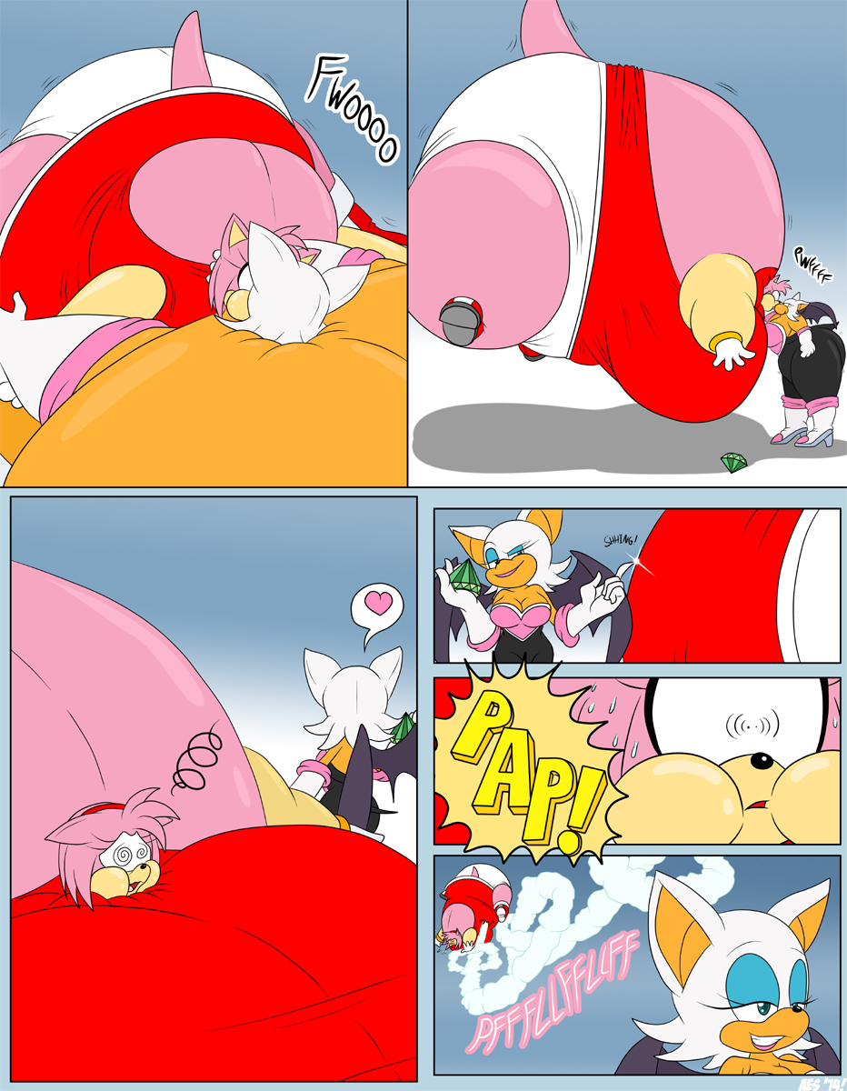 Amy & Rouge: Body Inflation Pg. 03 by CreatureOfWhim < Submission |  Inkbunny, the Furry Art Community