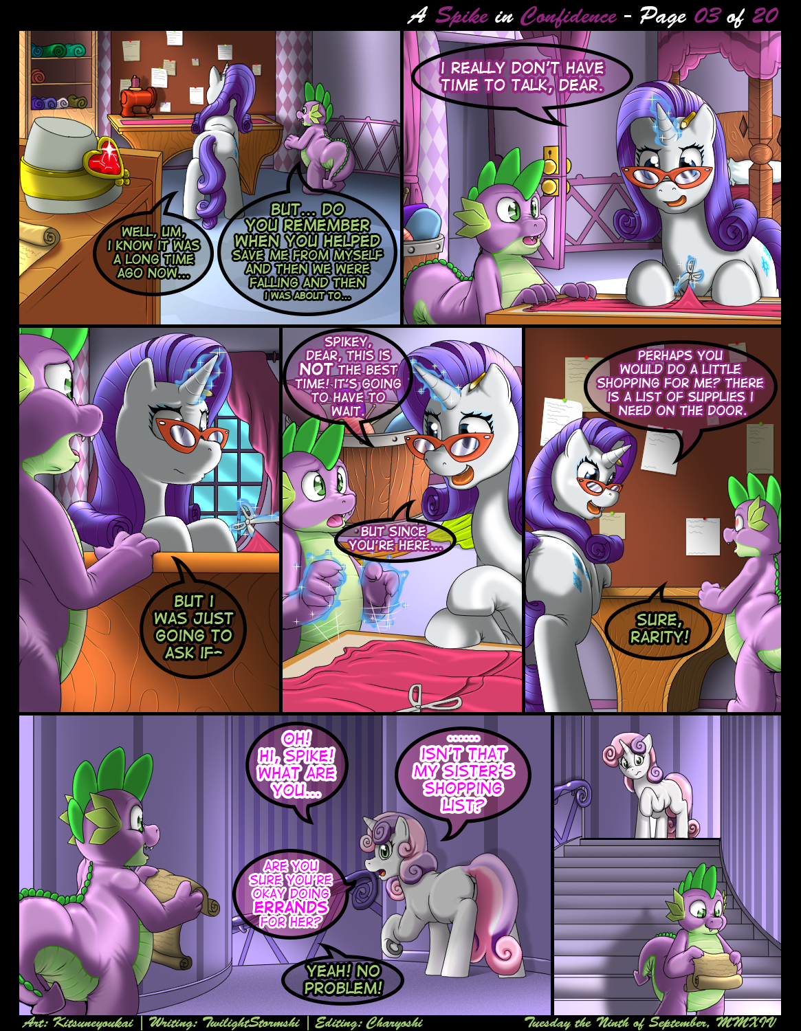 A Spike in Confidence - Page 03 of 20 by kitsuneyoukai < Submission |  Inkbunny, the Furry Art Community