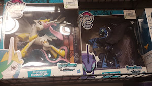 Princess Celestia & Nightmare Moon figures by SashaOtter