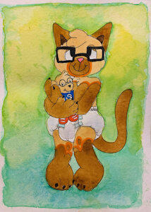 Harley cat by Dumplin