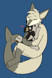 Cuddling with Koko by FreshwaterFox