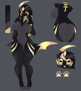 Egyptian Absol adopt :sold by sm0shy