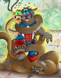 YCH: Tangling Trouble - CapWolf! by KnightRayjack