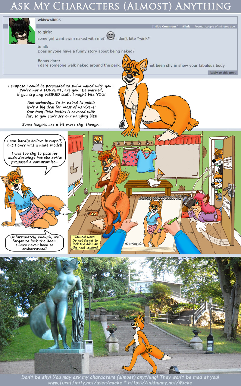 Ask My Characters - Naked Dares by Micke < Submission | Inkbunny, the Furry  Art Community