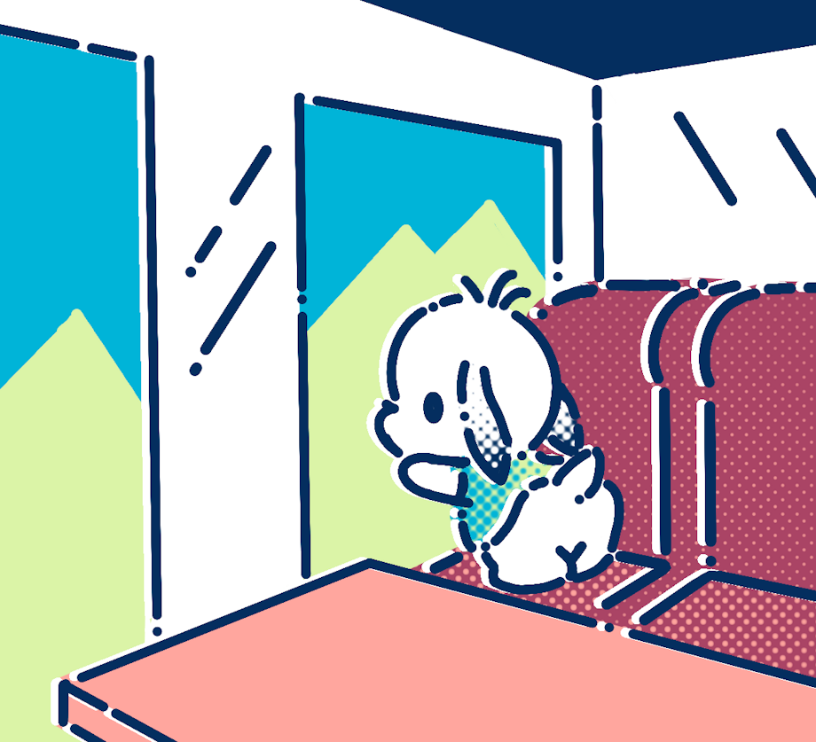 Pochacco train ride by WitchBun