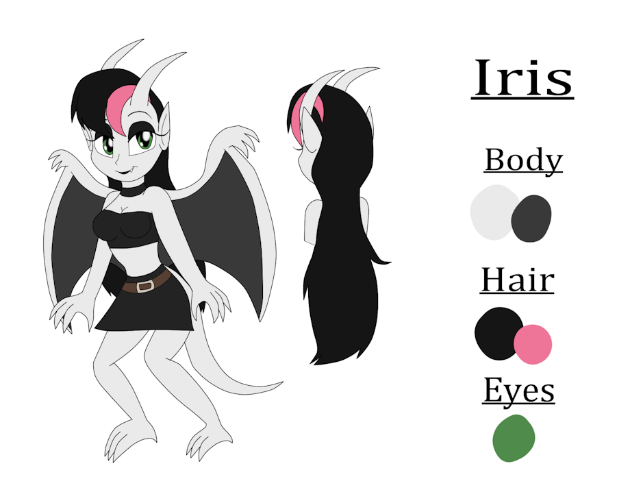 Gargoyles OC - Iris Reference Sheet by KendraEevee