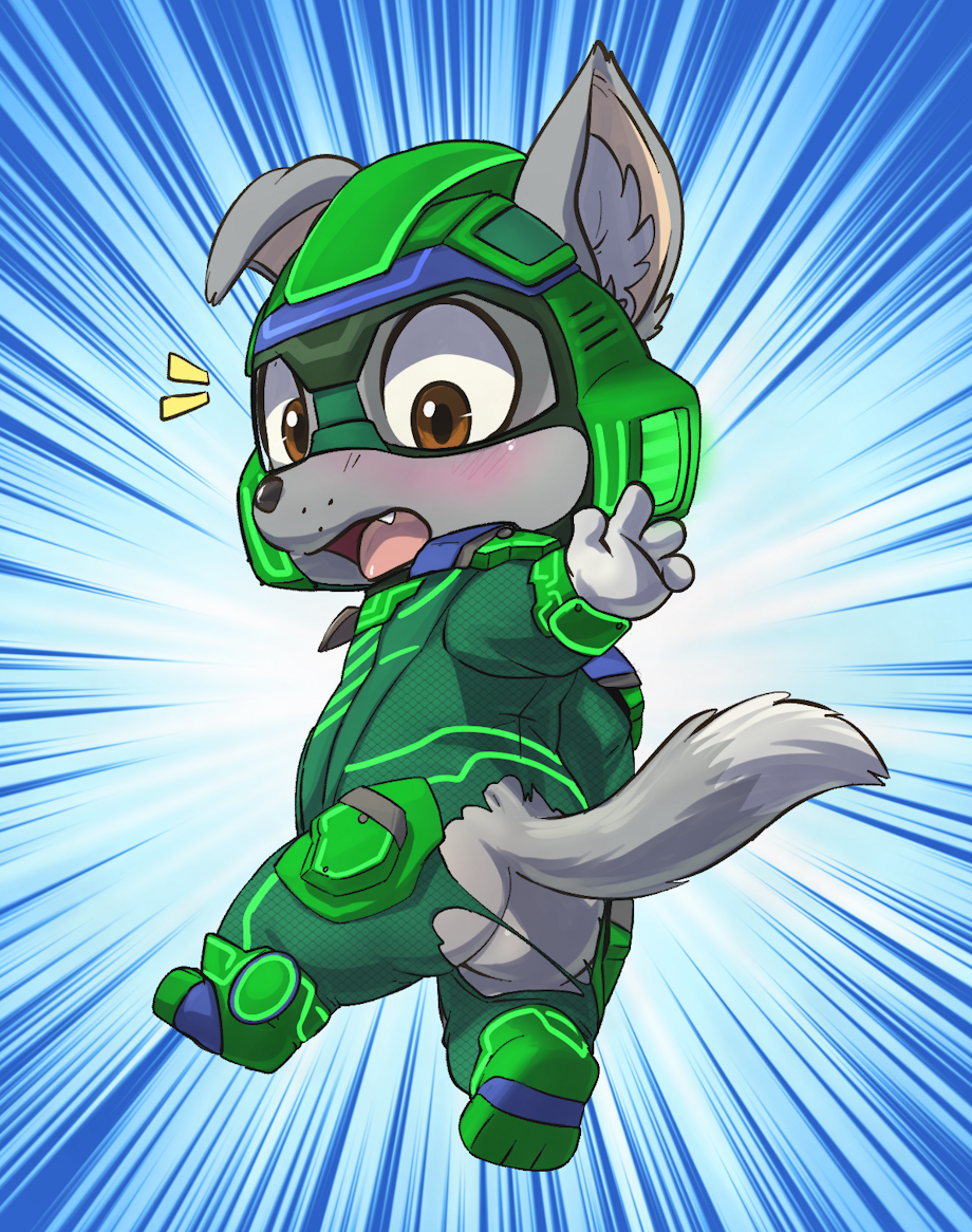 Mighty Pup Rocky by LKIWS < Submission | Inkbunny, the Furry Art Community