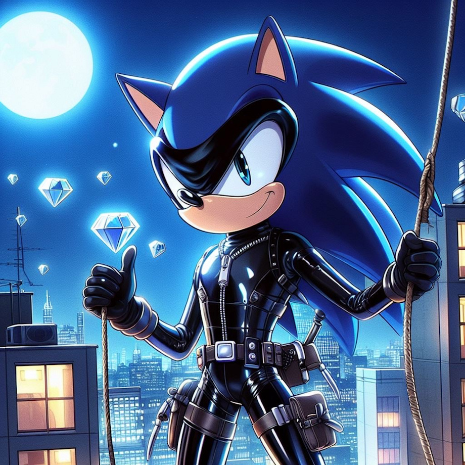 sonic the hedgehog as master thief by Beybladejacobgaming