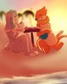 day on the beach by fritzbunbun