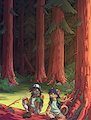 Gravity Falls homage/ Camp Pines art by TheDomovoi