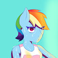 Sweaty Rainbowdash by Mortomis