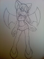 Venus the Vampirebat for OmegaZ SKETCH by EmbertheArtist