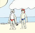 Levion and Kresten's Beach Day by TerryTheBlueFox
