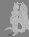 Rose Petal Dragoness by paoguu