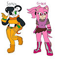 Sophia and Grace by JustTheHedgie