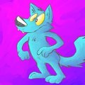 Blue wolfy by CamCartoonFanatic