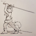 Inktober 10/6 - "sword" by Ketsa