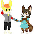 #125 - Nick e Yoko [Comiss&atilde;o] by RomeoTheFox