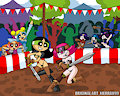 Xierra099 Commission - Fight at the Faire by accountnumber102