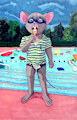Ice Cream Cone By The Pool by Christaphorac