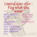 Commissions: Pay What You Want by VarienQuill