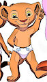 Cub Nala in a diaper by Godfather72