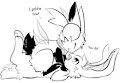 Two Playful Rabbits by Uluri