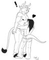 Big Bull Hugs by Tamra