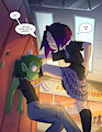 Raven and Beast Boy 1/3 by TheOtherHalf